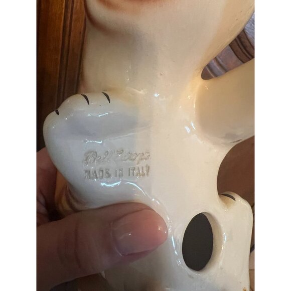 Orange Tabby Cat Ceramic Decorative Figurine Made In Italy - Picture 5 of 9